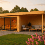 Fjordholz Gartenhaus Alu Concept 70 A mit Anbau