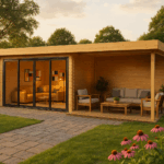 Fjordholz Gartenhaus Alu Concept 70 A mit Anbau