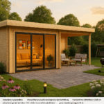 Fjordholz Gartenhaus Alu Concept 70 A mit Anbau