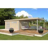 Gartenhaus Alu-Line Modell Kasuko mit Anbau| Rabatt: 26%