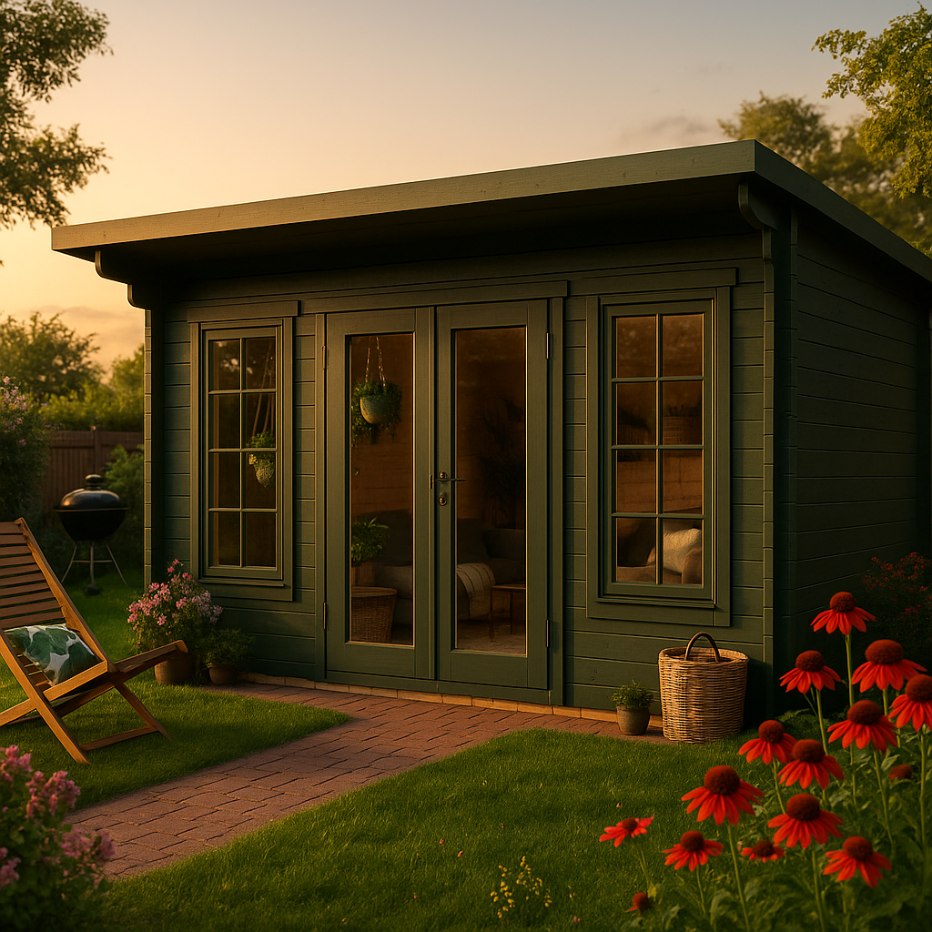 Fjordholz Gartenhaus Jacob 44 E, RAL 6006 - Grauol