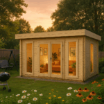Fjordholz Gartenhaus mit Flachdach Modell Kubi Mid