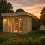 Fjordholz Gartenhaus mit Flachdach Modell Kubi Min