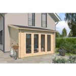 Gartenhaus Modell Anbau Lounge 44 A| Rabatt: 26%|5x3m