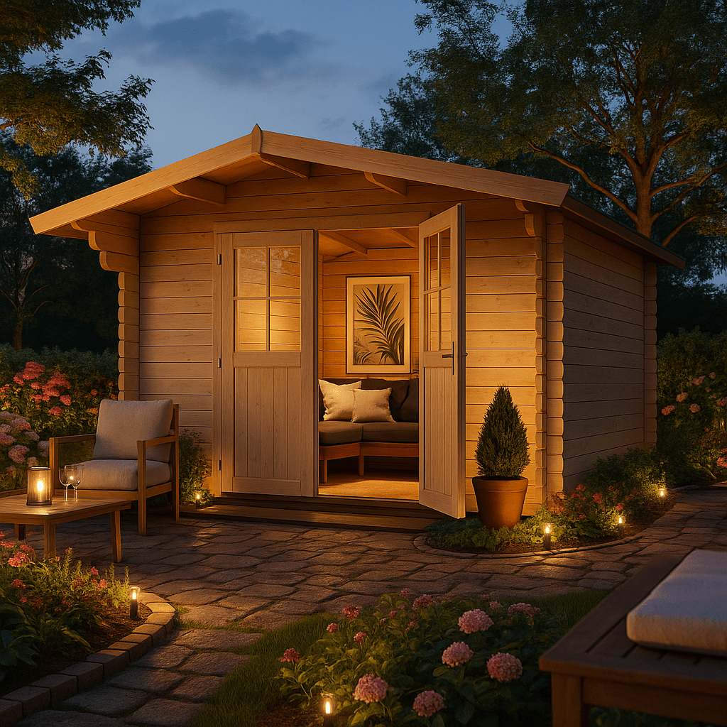 Fjordholz Gartenhaus Modell Berlin 70 A Classic| Rabatt: 26%|4x4m