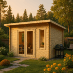 Fjordholz Gartenhaus Modell Berlin 70 D Modern mit