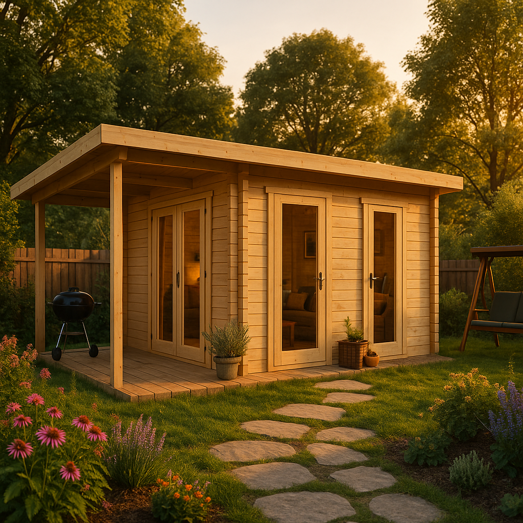 Fjordholz Gartenhaus Modell Carin 44 A +SD Fjordholz Gartenhaus Modell Carin 44 A +SD