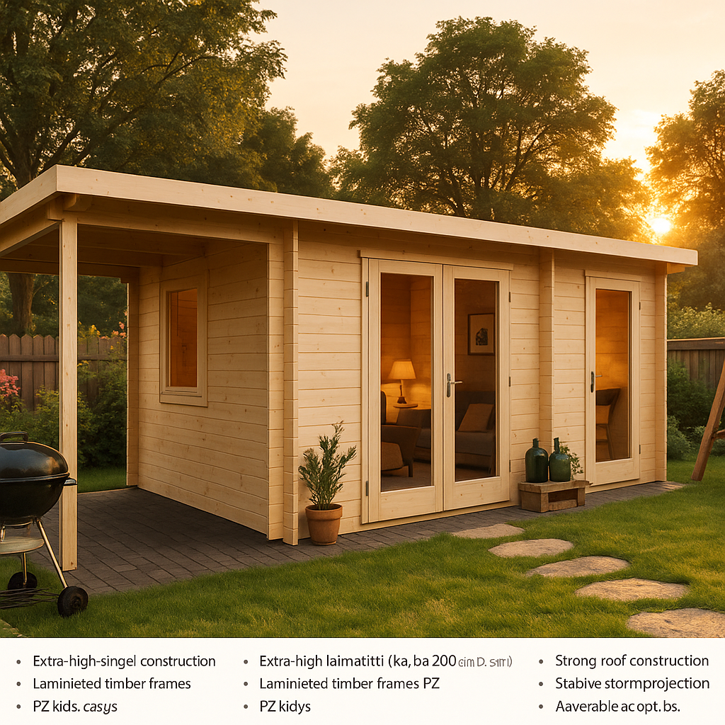 Fjordholz Gartenhaus Modell Carin 44 A +SD Fjordholz Gartenhaus Modell Carin 44 A +SD