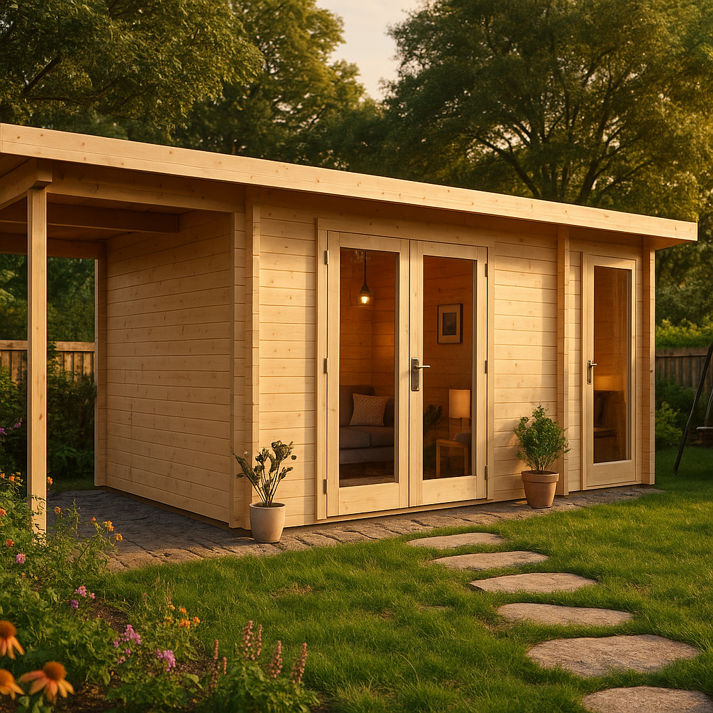 Fjordholz Gartenhaus Modell Carin 44 A +SD Fjordholz Gartenhaus Modell Carin 44 A +SD