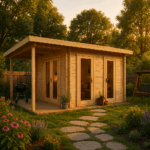 Fjordholz Gartenhaus Modell Carin 44 A +SD