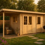 Fjordholz Gartenhaus Modell Carin 44 B +SD