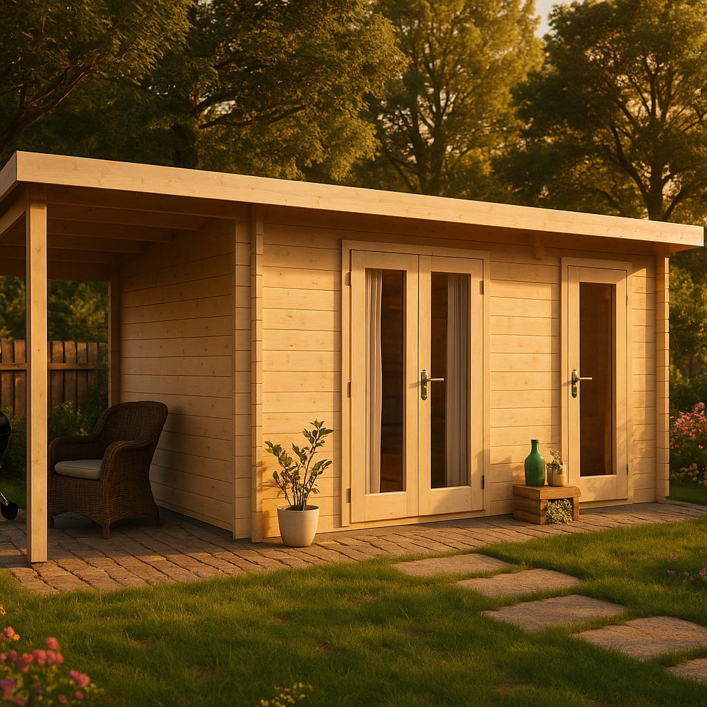Fjordholz Gartenhaus Modell Carin 44 C +SD