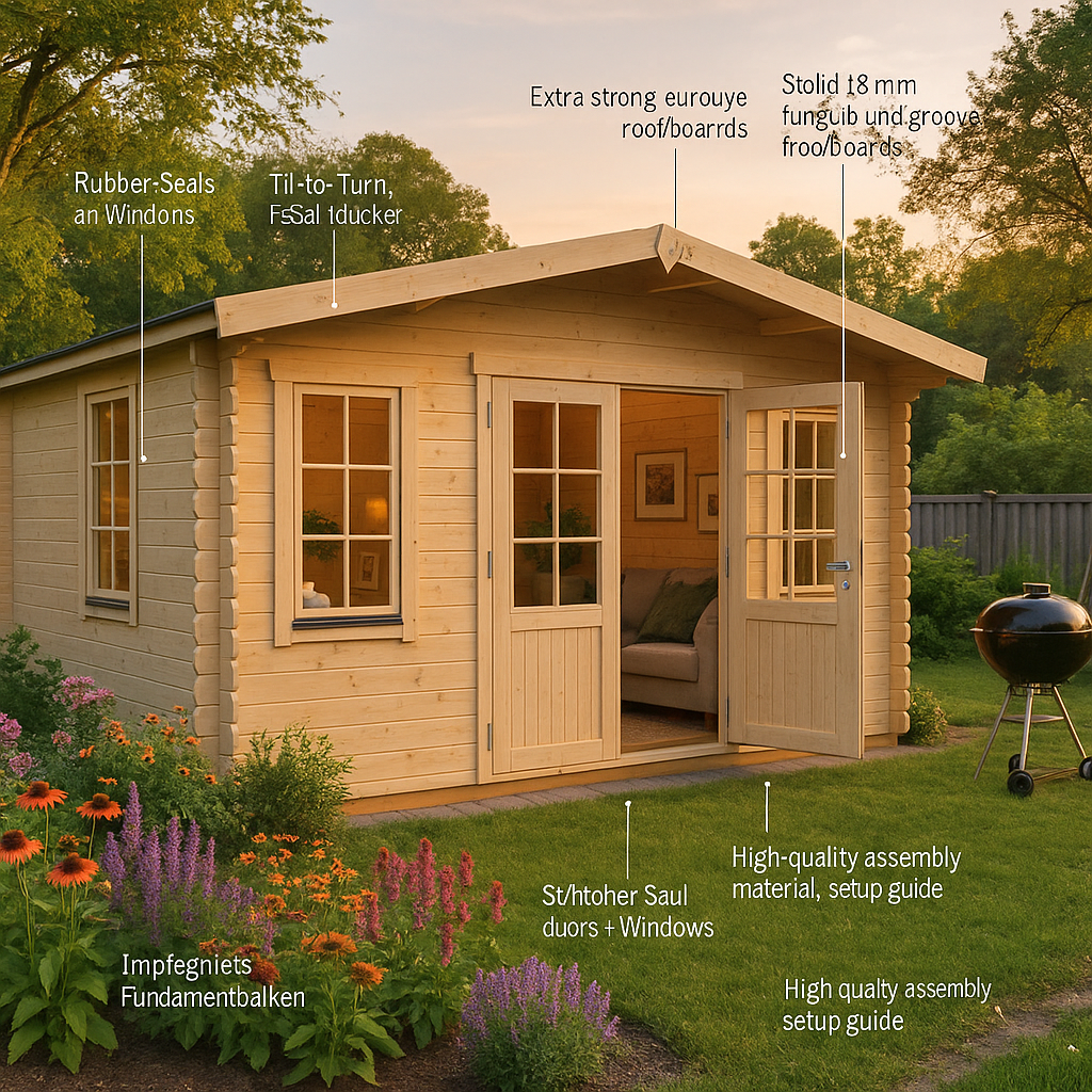 Fjordholz Gartenhaus Modell Florian 44