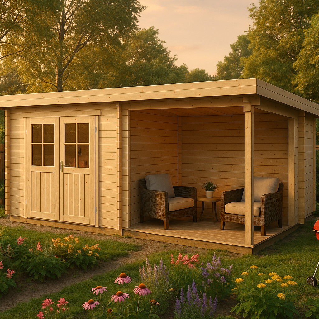 Fjordholz Gartenhaus Modell Gent 28 A| Rabatt: 26%|6x4m
