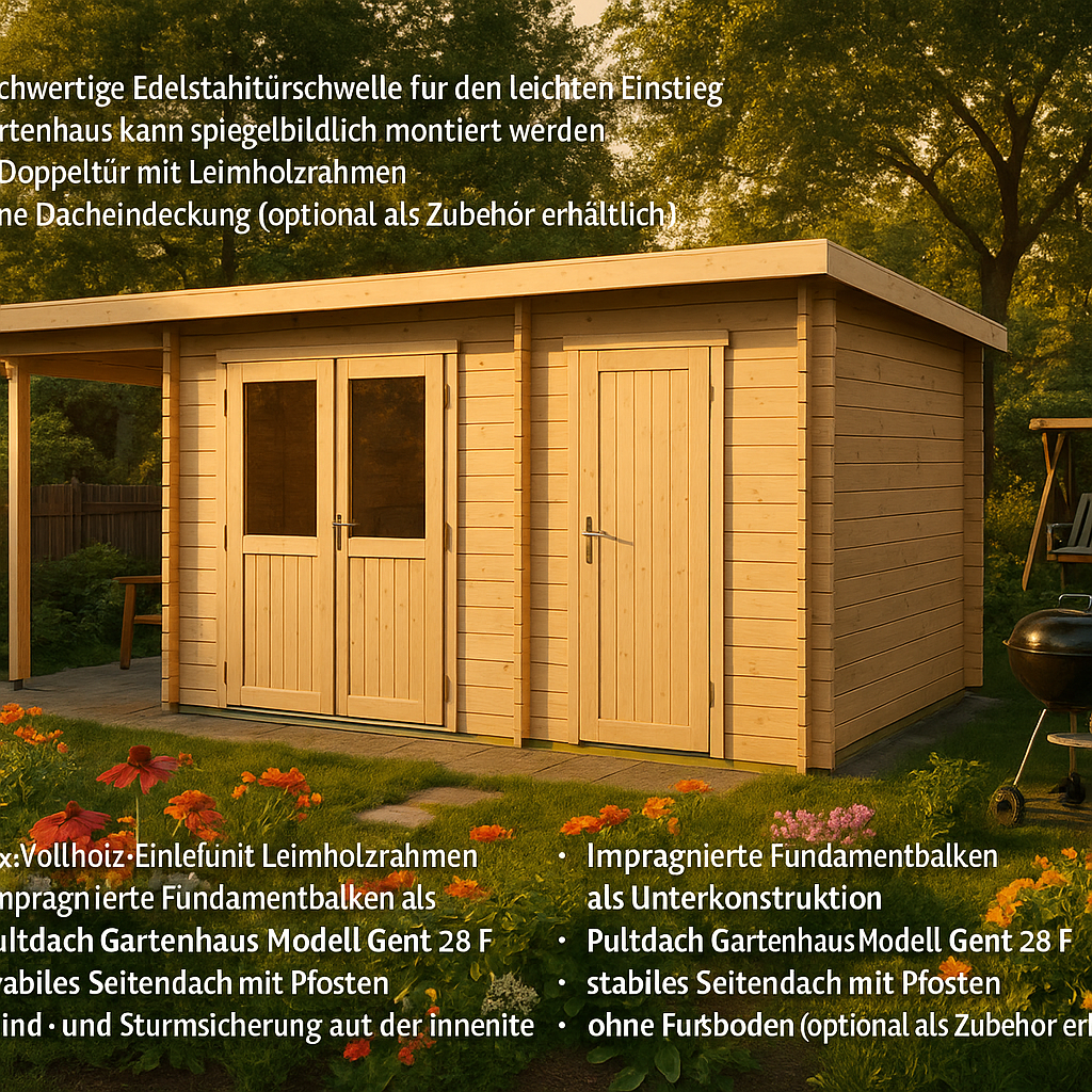 Fjordholz Gartenhaus Modell Gent 28 F Fjordholz Gartenhaus Modell Gent 28 F