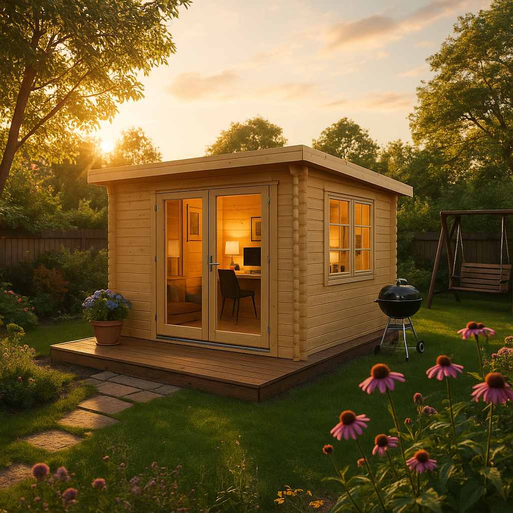Fjordholz Gartenhaus Modell Home Office Sam 44