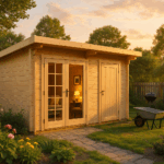 Fjordholz Gartenhaus Modell Jacob 44 A mit Abstell