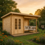 Fjordholz Gartenhaus Modell Jacob 44 A mit Seitend