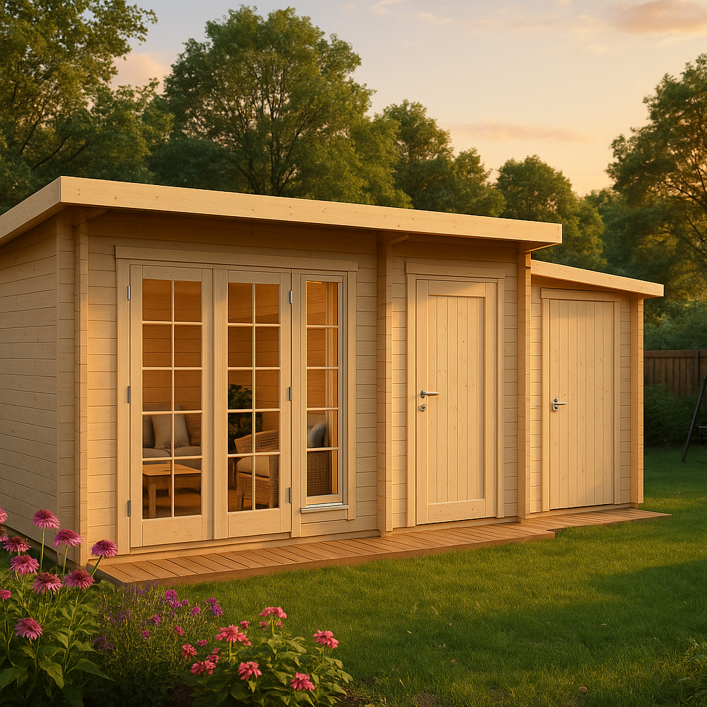 Fjordholz Gartenhaus Modell Jacob 44 B mit Abstell Fjordholz Gartenhaus Modell Jacob 44 B mit Abstell