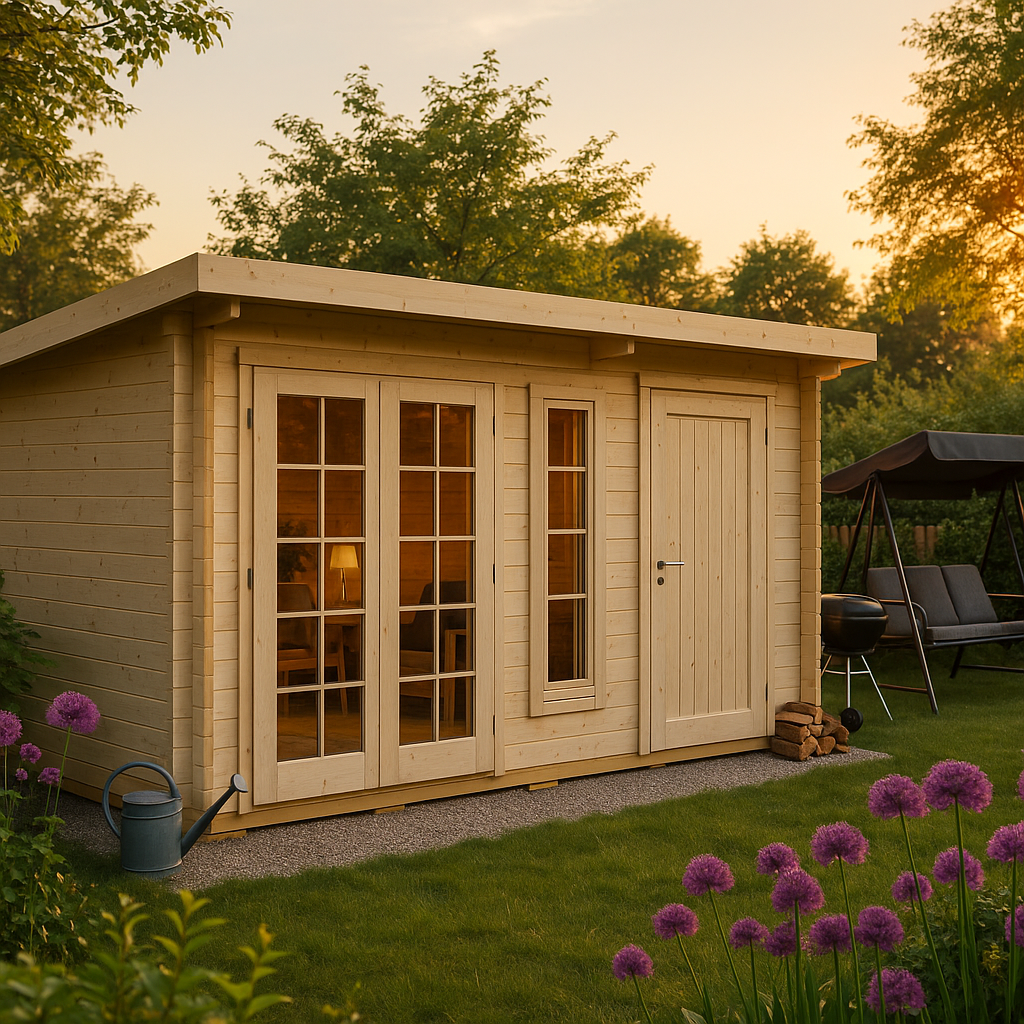 Fjordholz Gartenhaus Modell Jacob 44 B mit Abstell