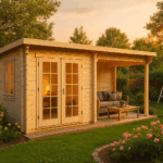 Fjordholz Gartenhaus Modell Jacob 44 C mit Seitend