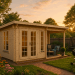 Fjordholz Gartenhaus Modell Jacob 44 C mit Seitend
