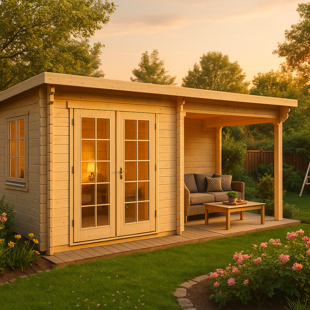 Fjordholz Gartenhaus Modell Jacob 44 C mit Seitend| Rabatt: 26%