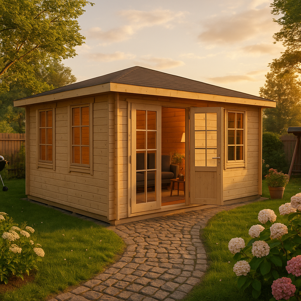 Fjordholz Gartenhaus Modell Kiano 44 D Fjordholz Gartenhaus Modell Kiano 44 D