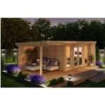 Fjordholz Gartenhaus Modell Kubi Lodge 44| Rabatt: 29%