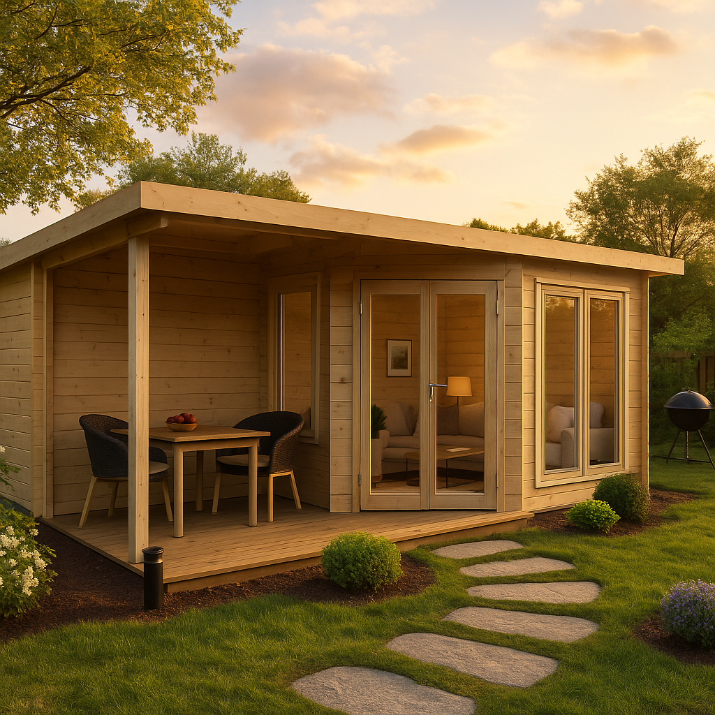 Fjordholz Gartenhaus Modell Lisa 44 D Modern Fjordholz Gartenhaus Modell Lisa 44 D Modern