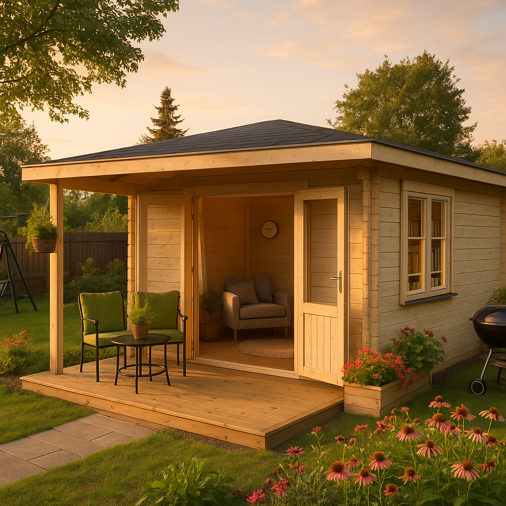 Fjordholz Gartenhaus Modell Lisa 44 E Klassik| Rabatt: 26%|5x3m