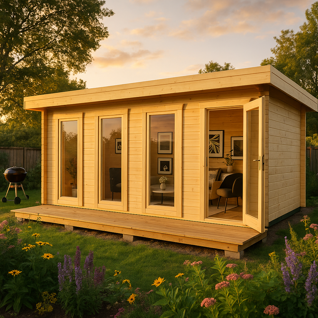 Fjordholz Gartenhaus Modell Miriam 44 B Modern