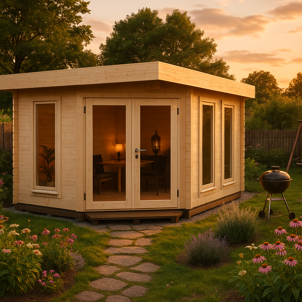 Fjordholz Gartenhaus Modell Nora 44 B Modern| Rabatt: 26%|5x3m
