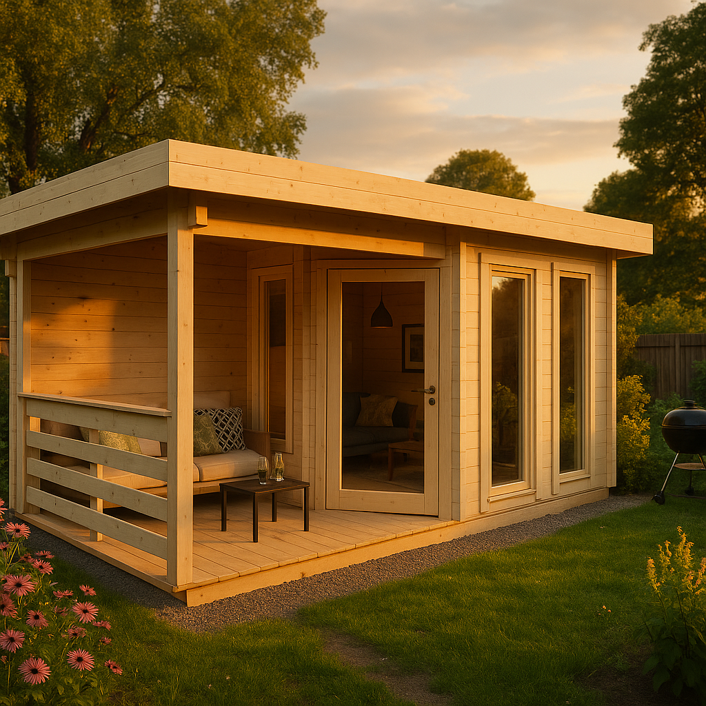 Fjordholz Gartenhaus Modell Nora 44 E Modern