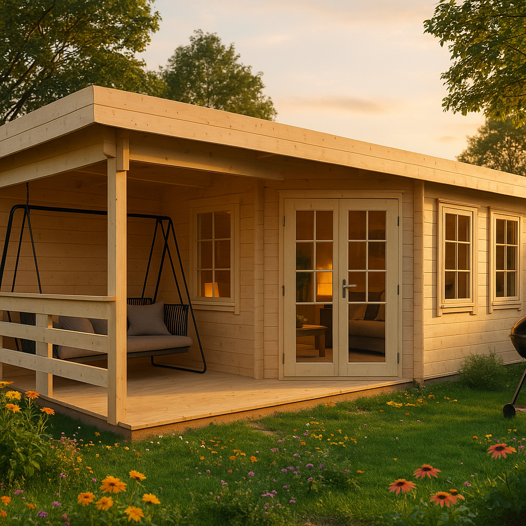 Fjordholz Gartenhaus Modell Nora 44 F Klassik| Rabatt: 26%|8x4m