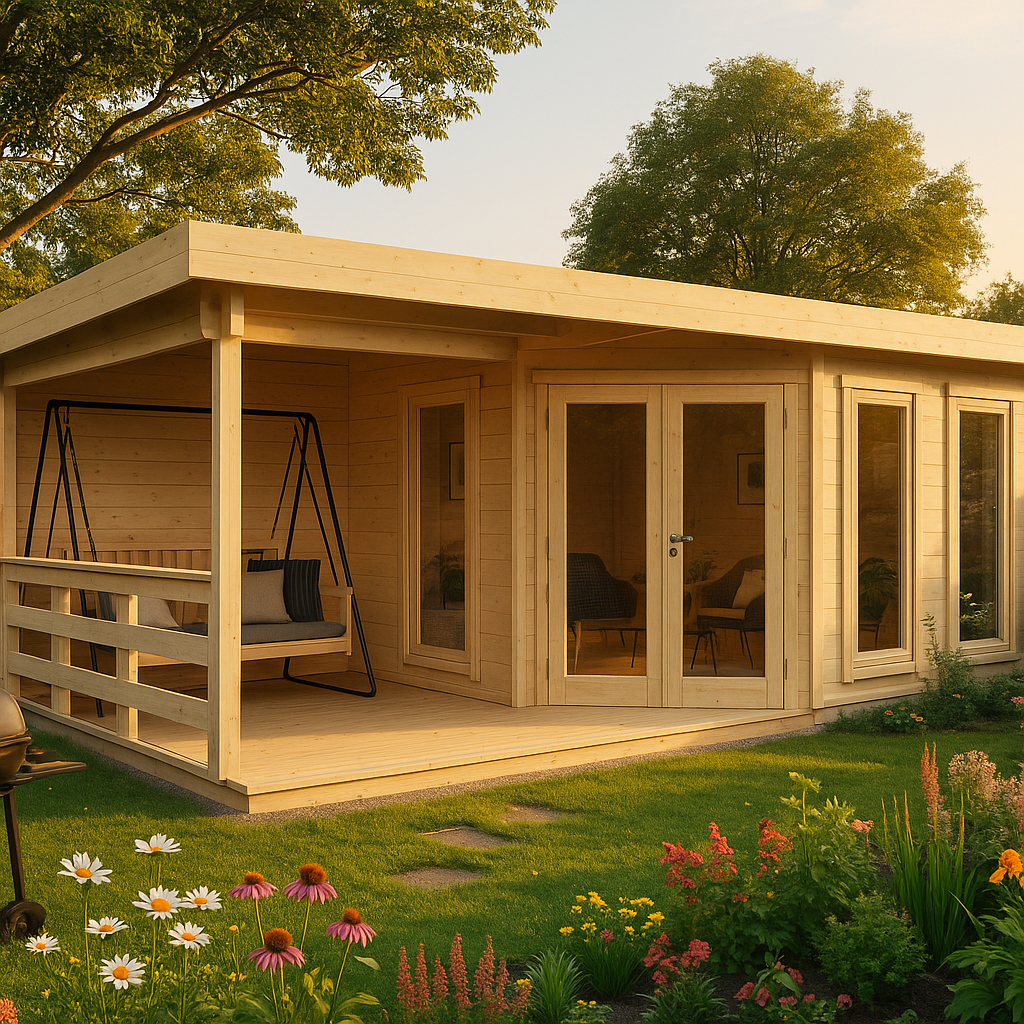 Fjordholz Gartenhaus Modell Nora 44 F Modern