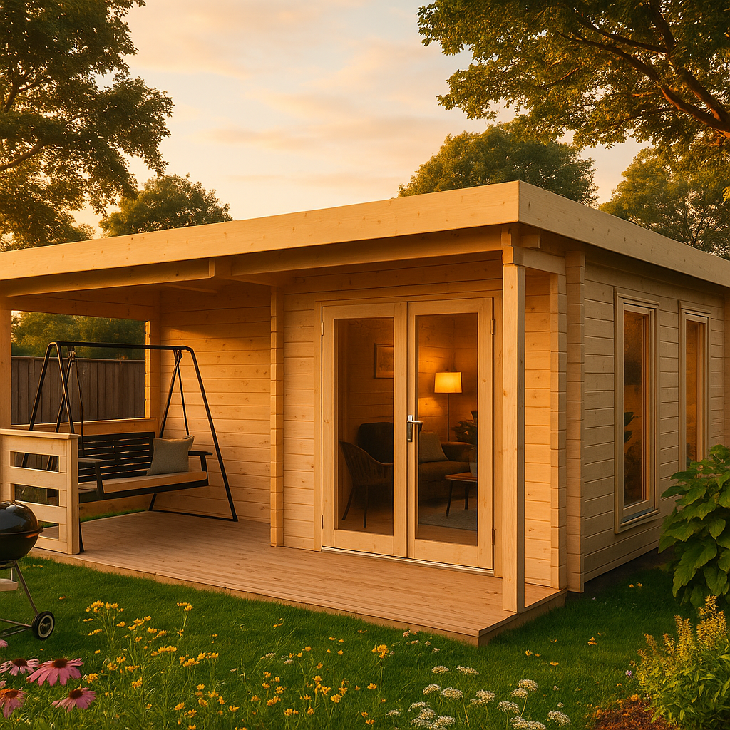 Fjordholz Gartenhaus Modell Nora 44 F Modern