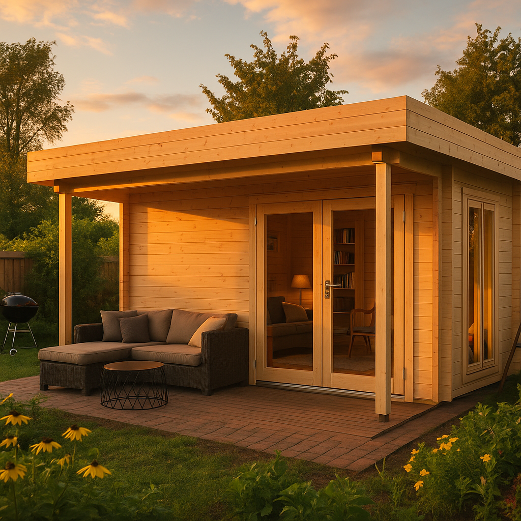 Fjordholz Gartenhaus Modell Nora 44 G Modern