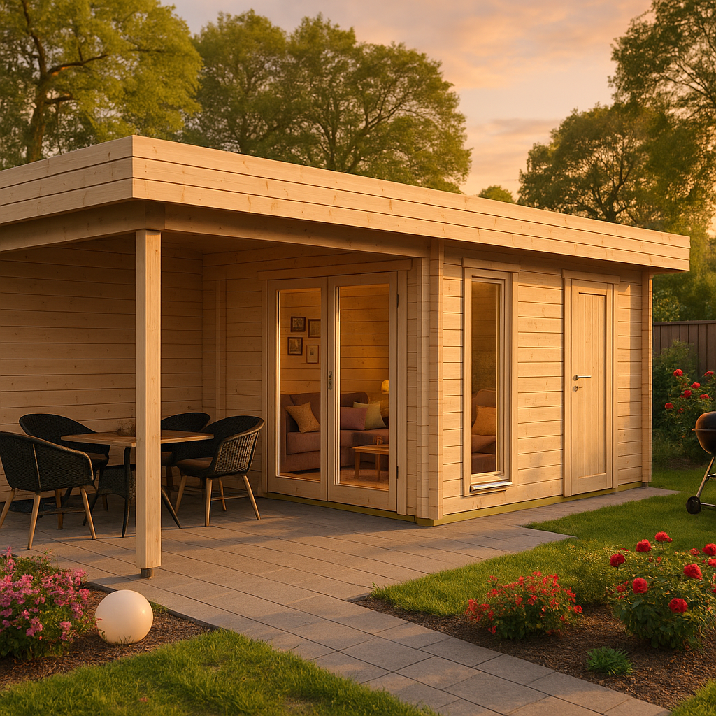 Fjordholz Gartenhaus Modell Nora 44 H Modern