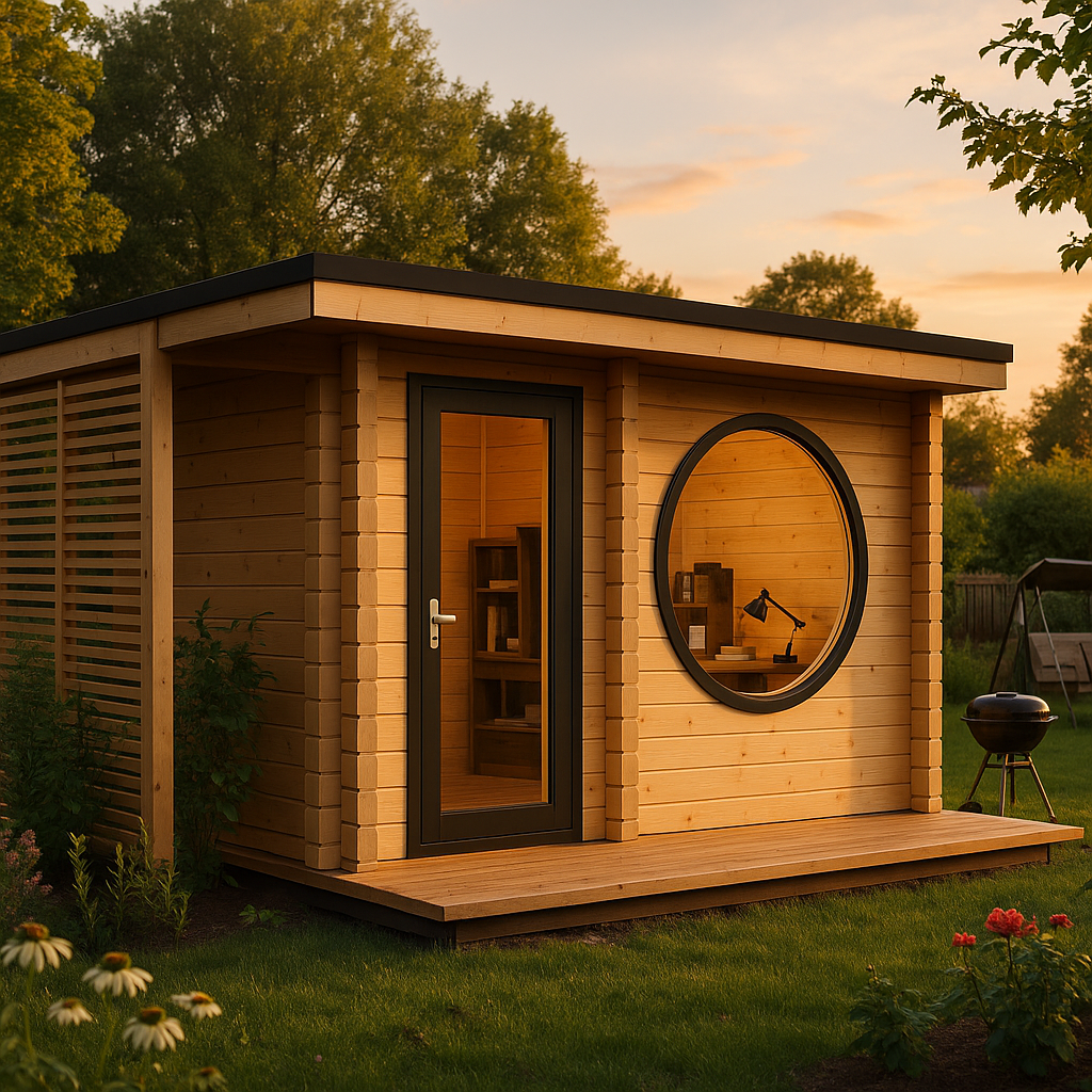 Fjordholz Gartenhaus Modell Office Box Größe XXS + Fjordholz Gartenhaus Modell Office Box Größe XXS +