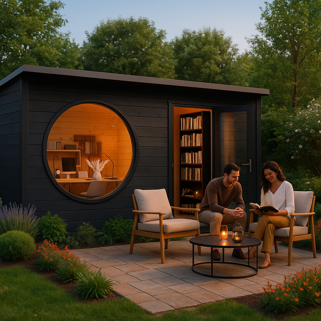 6x4m Fjordholz Gartenhaus Modell Office Box Größe L sch| Rabatt: 26%