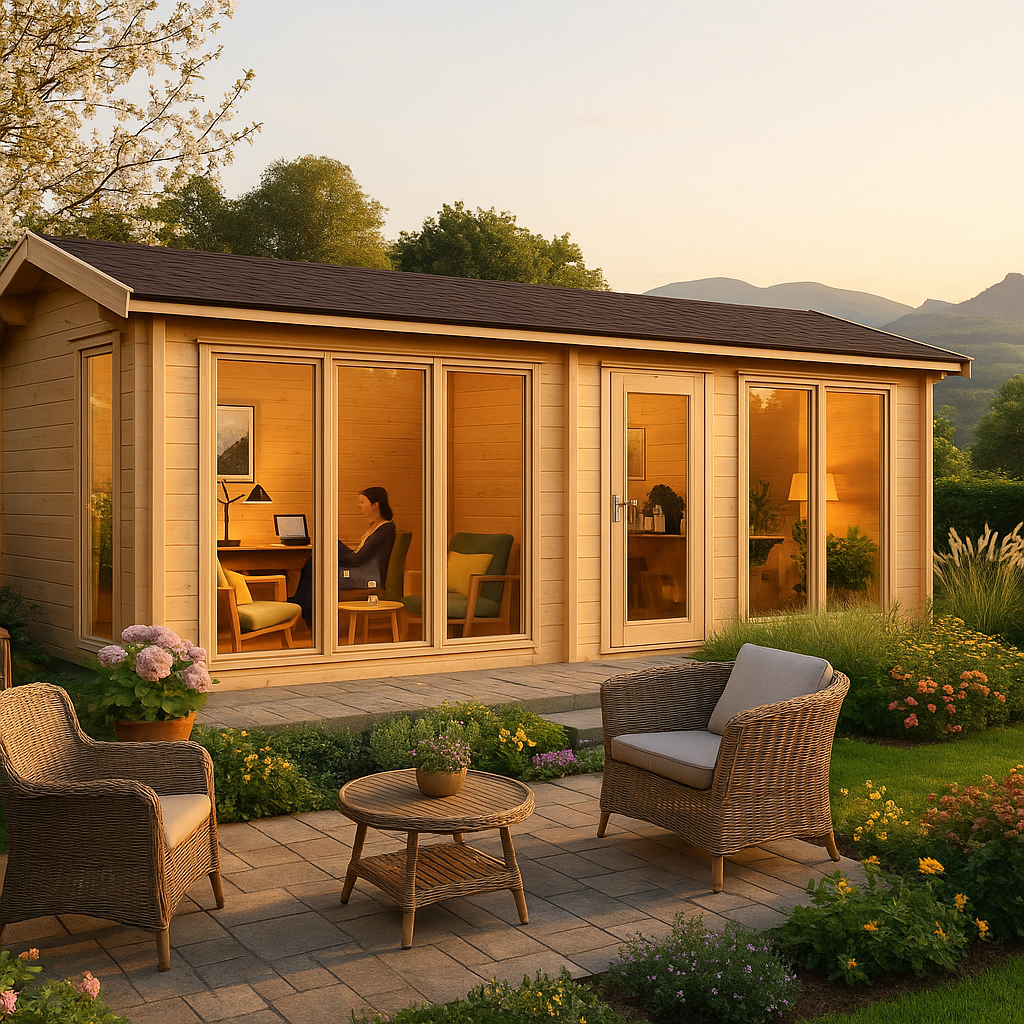7x4m Fjordholz Gartenhaus Modell Officehouse 44| Rabatt: 26%