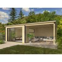 Fjordholz Gartenhaus Modell Poel-3 mit Anbau| Rabatt: 26%