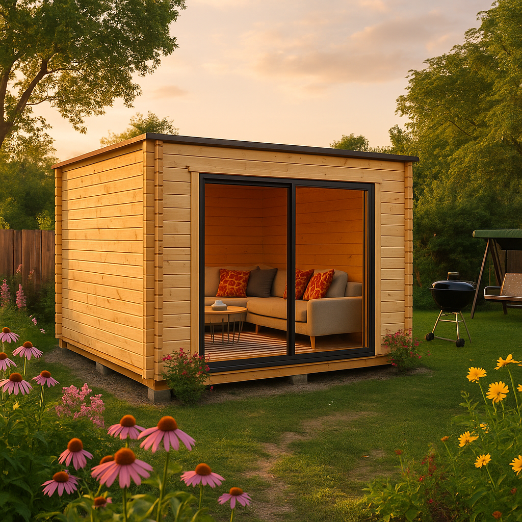Fjordholz Gartenhaus Modell Q-BIC Alu 44 A Fjordholz Gartenhaus Modell Q-BIC Alu 44 A