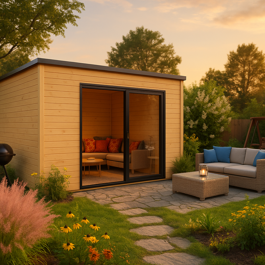 Fjordholz Gartenhaus Modell Q-BIC Alu 44 A| Rabatt: 26%