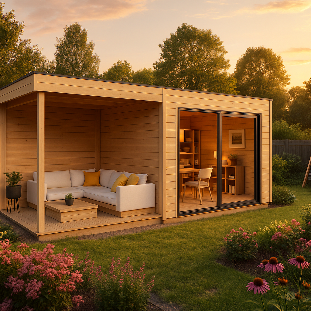 Fjordholz Gartenhaus Modell Q-BIC Alu 44 A + SD Fjordholz Gartenhaus Modell Q-BIC Alu 44 A + SD