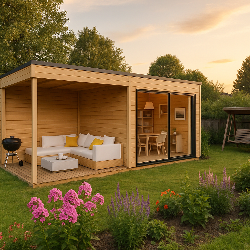 Fjordholz Gartenhaus Modell Q-BIC Alu 44 A + SD Fjordholz Gartenhaus Modell Q-BIC Alu 44 A + SD