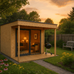Fjordholz Gartenhaus Modell Q-BIC Alu 44 A + VD