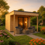 Fjordholz Gartenhaus Modell Q-BIC Alu 44 A + VD