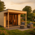 Fjordholz Gartenhaus Modell Q-BIC Alu 44 A + VD